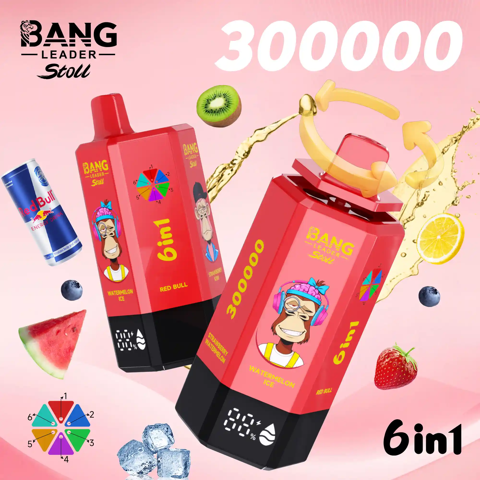 Bang Leader Stoll 300K Puffs 6IN1