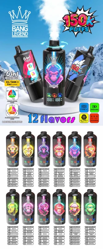BANG Legend 150K Puffs 6IN1 egyszerhasználatos e-cigaretta